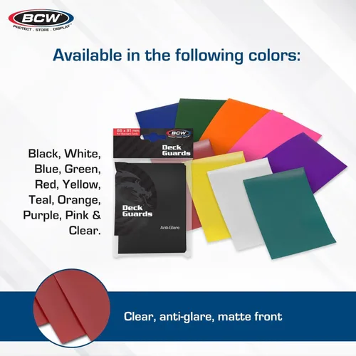 Vista 4 de BCW Deck Guard - Fundas dobles mate para tarjetas, caja de 500 unidades (10 paquetes de 50 fundas), sin ácidos, sin PVC, se adapta a tarjetas
