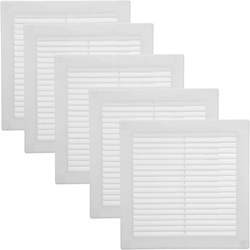 Vista 25 de Vent Systems 3 x 3 pulgadas (dimensiones de apertura) - Cubierta de ventilación de plástico blanco Soffit - Rejilla de ventilación cuadrada plana