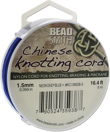 Vista 7 de The Beadsmith Knot-it - Cordón de nailon chino, color negro, 0.059 in de diámetro, carrete de 16.4 ft