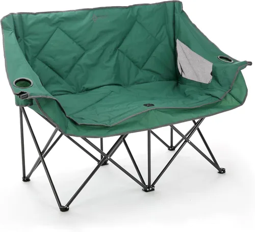 Vista 14 de ARROWHEAD OUTDOOR Silla de camping plegable portátil doble Duo con 2 tazas y soporte para copas de vino, bolsa de transporte, soporta hasta 650