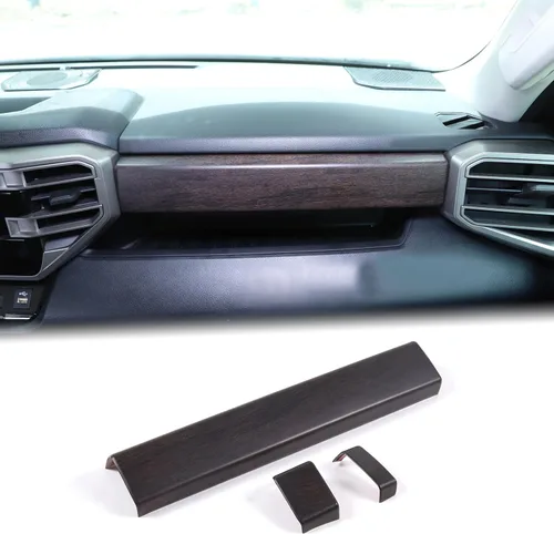 Vista 9 de Aunginsy Tiras de Panel de Salpicadero de Control Central Compatibles con Toyota Tundra/Sequoia 2022-2025 Moldura de Consola Central de Coche