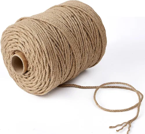 Vista 5 de Natural Jute Twine,656 Feet 3mm Hemp Twine Rope for Gift Wrapping Craft Plant Garden Christmas Handmade Arts Decoration Packing String Home Decor