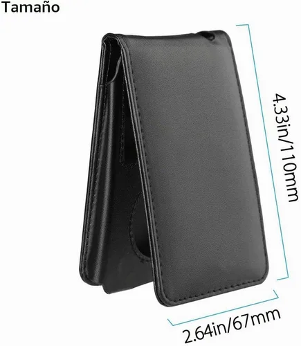 Vista 5 de Funda protectora de cuero para Apple iPod Classic 6ª, 7ª, 80 GB, 120 GB delgada 160 GB y iPod Video 5th 30 GB con clip para cinturón + protector