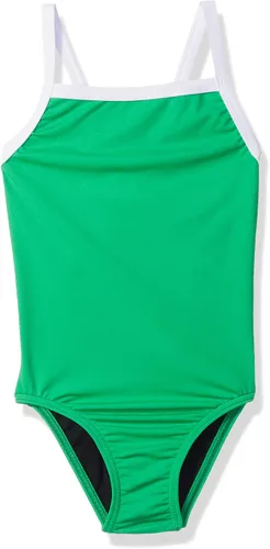 Vista 27 de Speedo Traje de baño de una pieza para niñas Endurance+ Flyback - colores de equipo sólidos para jóvenes Negro/Negro