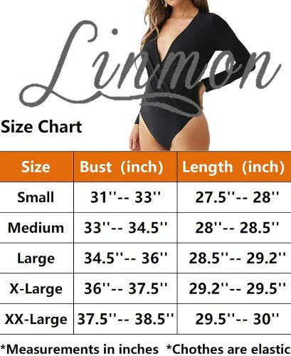 Vista 7 de LINMON Body de manga larga para mujer, con cuello en V, elástico y fruncido