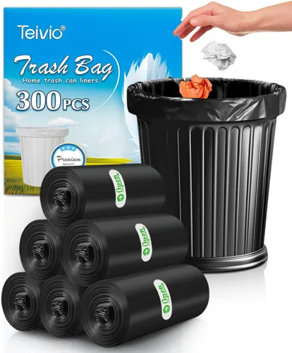 Vista 33 de Bolsas de basura medianas de 10 galones, 40 unidades, bolsas altas de basura para cocina de Teivio, 9 galones 10 galones 11 galones, forros