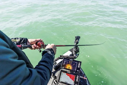 Vista 8 de Lew's Carrete de pesca KVD Elite Baitcast, recuperación de derecha, relación de engranaje 7.5:1, rodamientos 6+1