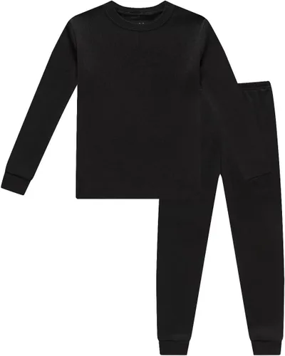 Vista 19 de KikizYe Pijamas para niños, pijamas de manga larga para niños albaricoque/sólido