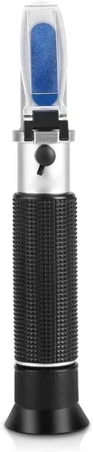 Vista 2 de Medidor refractómetro, profesional de mano de alcohol 0-80% prueba refractómetro probador hidrómetro con función de compensación automática