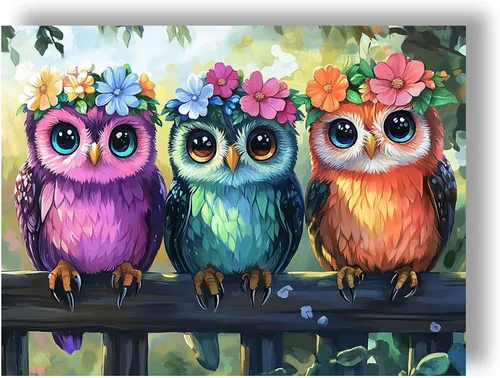 Vista 20 de Wergund - Kits de pintura de diamantes de jirafa, kits de pintura de diamantes para adultos y niños, bordado de diamantes de imitación de cristal