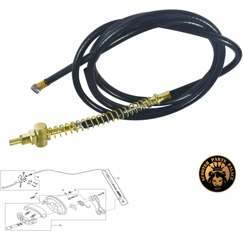 Vista 3 de Baja Motorsports Línea de cable de freno de tambor trasero 69 pulgadas más larga para la bicicleta Baja Mini MB165 MB200 Coleman Trail CT200U