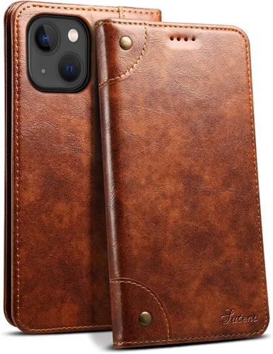 Vista 10 de SINIANL Funda tipo cartera compatible con iPhone 14 Plus, con función atril magnético, tarjetero de crédito para iPhone 14 Plus de 6.7 pulgadas