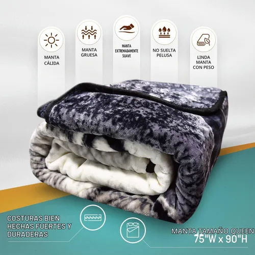 Vista 7 de Manta con diseño de lobo, 3.5 libras, ultra suave, de felpa, cálida