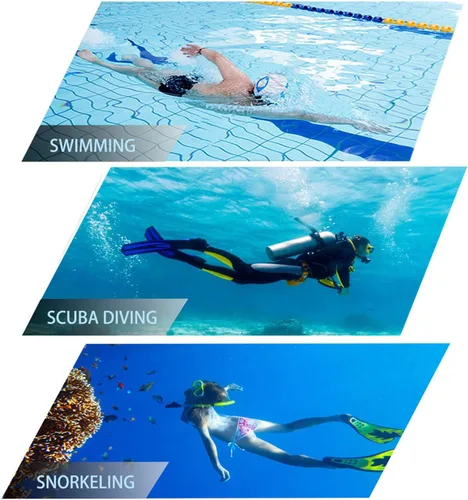 Vista 7 de Equipo de esnórquel para adultos, juego de máscara de esnórquel en seco, juego de máscara de buceo para adultos, máscara de buceo panorámica