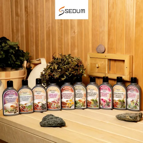 Vista 9 de Sedum Extracto de hierbas naturales para sauna, masaje, remojo de escoba - Infusión de sauna con extracto de equinácea con aceite esencial