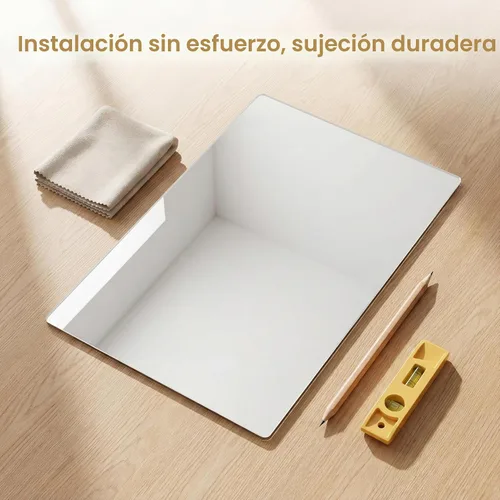 Vista 4 de iCAGY Lámina de espejo autoadhesiva de acrílico para pared, plástico sin vidrio, azulejos de espejo de seguridad para niños, rectángulo de pared, 6