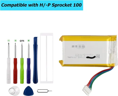 Vista 3 de Nuevo P0562-LF - Batería de repuesto compatible con H/&P Sprocket 100 con kit de herramientas técnicas
