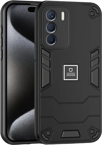 Vista 188 de Funda compatible con Redmi A1, compatible con Redmi A2 2 en 1 [PC dura + TPU], funda de teléfono negra
