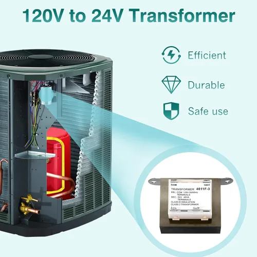 Vista 7 de 4011F-3 Transformador de 120 V a 24 V 40VA compatible con equipos de horno/HVAC, transformador de 24 voltios para horno HVAC 40VA