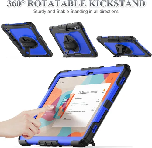 Vista 4 de SEYMAC stock Funda para tableta Samsung Galaxy Tab S9 Plus de 12.4 pulgadas 2023 con protector de pantalla y soporte para lápiz