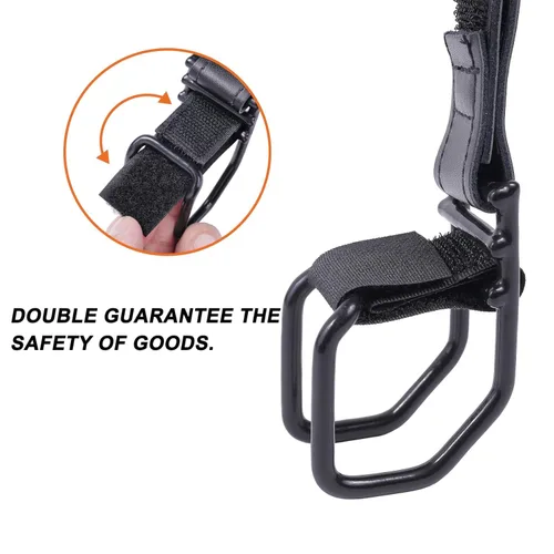 Vista 5 de Vigorport Ganchos para cochecito de bebé para colgar bolsas de pañales, clip organizador de cochecito de cuero genuino para compras de bolsos