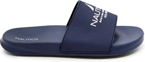 Vista 2 de Nautica Sandalias deslizantes de punta abierta para hombre - Cómodas pantuflas de ducha para interiores y exteriores Portero de la Marina