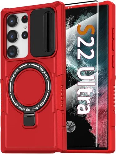 Vista 87 de Funda magnética para Samsung Galaxy Note 20 Ultra con soporte de anillo [con protector de pantalla] [Compatible con carga inalámbrica MagSafe] Funda