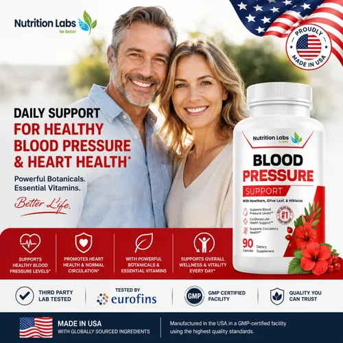 Vista 5 de Suplemento de apoyo para la presión arterial para la presión arterial para la salud cardíaca, apoya la presión arterial y la circularidad saludable