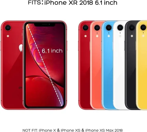 Vista 4 de ULAK Funda compatible con iPhone XR tipo cartera para mujer, de piel sintética de alta calidad, con tarjeteros, función atril, funda protectora a