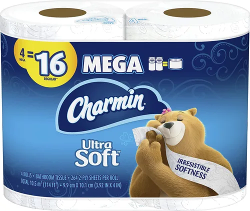 Vista 10 de Charmin Papel de baño ultra suave 16 rollos dobles = 32