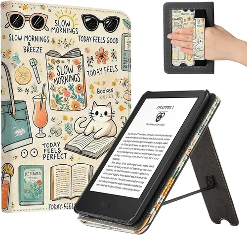 Vista 36 de CoBak Funda para todos los nuevos E-Reader de 6 pulgadas 2024 y 2022 (11 generación), funda inteligente de piel sintética, apagado y encendido