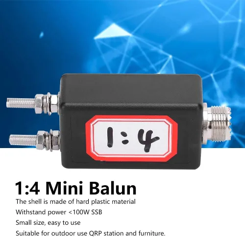 Vista 3 de Balun HF para antena QRP Mini Impedancia al aire libre Match para SDR Transceptor Estación de radio de onda corta (1:4)
