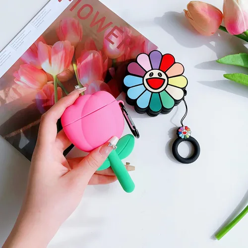 Vista 2 de 【Paquete de 2】Funda 3D con diseño de flores para Airpod Pro/Pro 2nd, bonita funda 3D para Airpod Pro para niños, niñas, adolescentes y mujeres