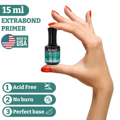 Vista 6 de Mia Secret 4 unidades sin ácido imprimación Xtra Bond acrílico UV Gel 0.5 fl oz