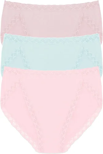 Vista 14 de Natori Paquete de 3 calzoncillos de corte francés Pima Bliss para mujer Negro/Café/Blanco
