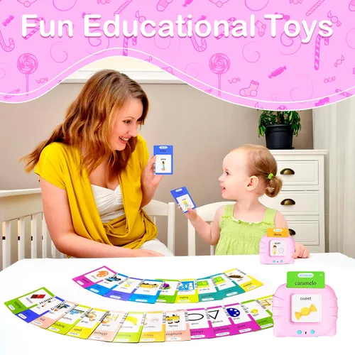 Vista 5 de 510 tarjetas didácticas en español para niños de 2 a 4 años, habla de bolsillo para niños pequeños, juguetes sensoriales para autismo, juguetes