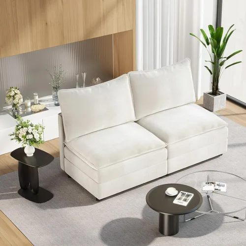 Vista 130 de Vesgantti - Sofá de 40" de Asiento Individual, Cómodo Sofá Nube de Asiento Profundo Tapizado de Chenilla, Sofá Moderno, Asientos Extra para Sofás