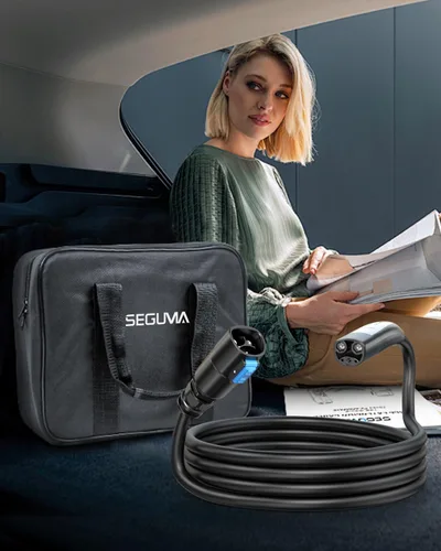 Vista 8 de SEGUMA Cable de extensión de cargador EV para Tesla, cable de extensión NACS para cargador NACS de nivel 1 y 2, conector de pared Tesla, cable
