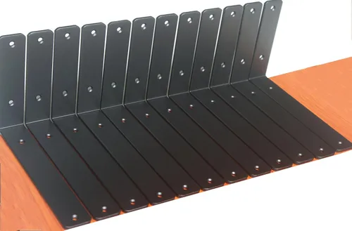 Vista 23 de Paquete de 2 soportes de estante en L de 6 pulgadas de largo x 4 pulgadas de alto x 1.5 pulgadas de ancho, 5 mm de grosor, soportes de estante