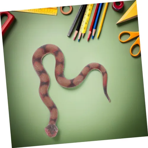 Vista 6 de Yardwe 2pcs Realistic Rubber Snakes Soft Rattlesnake Figurine for Pranks Halloween Decorations Garden Displays Educational Fun Safe for Pets
