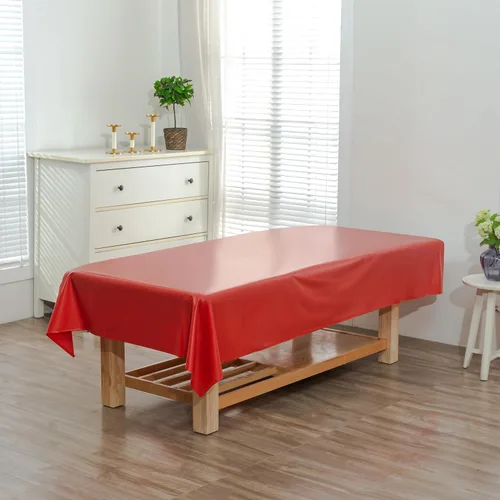 Vista 11 de WenBags - Sábanas de mesa de masaje de PVC reutilizables y gruesas, impermeables y a prueba de aceite, fundas de cama de masaje para masajes de Negro