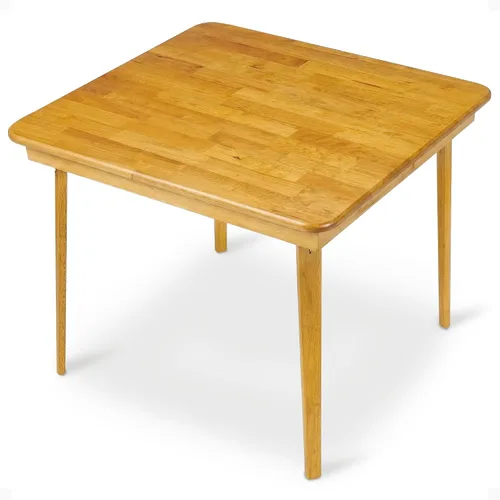 Vista 10 de Stakmore - Mesa plegable clásica de madera con borde recto, 32 pulgadas Cereza