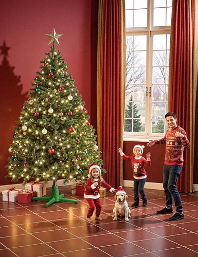 Vista 8 de Soporte musical giratorio para árbol de Navidad de 360°, se adapta a postes Verde