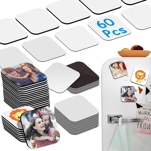 Vista 9 de Imanes de sublimación en blanco para nevera para el hogar, cocina, refrigerador, microondas, horno, decoración de puerta de pared u calendario