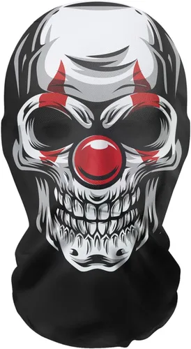 Vista 5 de Máscara de esquí de Halloween, pasamontañas, estampado de fantasma, máscara de cara completa, polaina para el cuello, cubierta facial resistente al