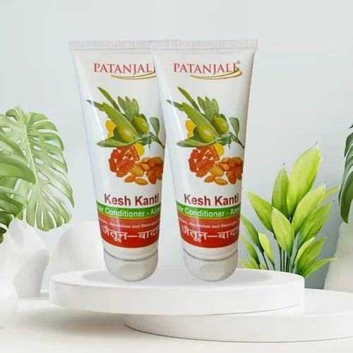 Vista 4 de PATANJALI Kesh Kanti - Acondicionador para el cabello, almendra, 3.53 oz