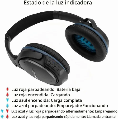 Vista 6 de Adaptador Bluetooth inalámbrico aptX mejorado para auriculares Bose QuietComfort 25 QC 25 con micrófono/control de volumen, negro Añade audio