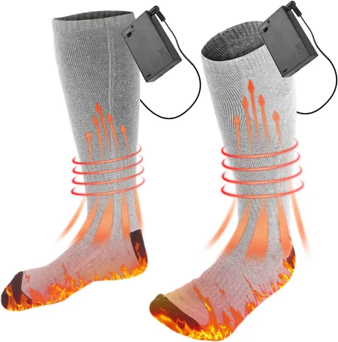 Vista 9 de Electric Heated Socks for Men Women, Battery Operated Washable Thermal Socks Winter Warm Socks for Outdoors Work Fishing Hunting Skiing Cycling