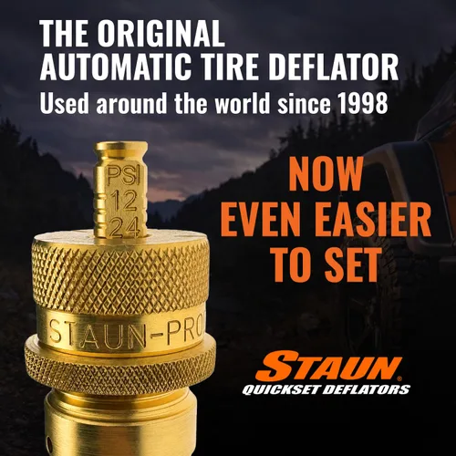 Vista 2 de Staun Desinfladores de neumáticos Quickset con medidor de precisión (6-30 PSI)