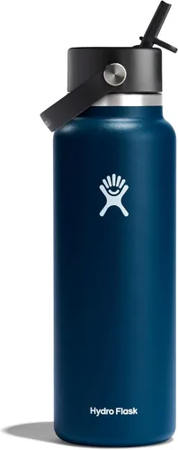 Vista 37 de Hydro Flask Botella de agua – Acero inoxidable aislado – Tapa flexible con popote de boca ancha, antiderrames, a prueba de fugas y recargable